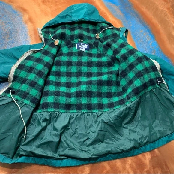 Vintage LL Bean Woolrich Baxter State Park hooded wool lined jacket - Picture 2 of 16